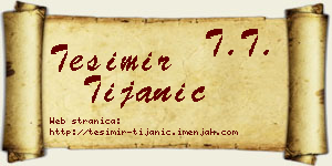 Tešimir Tijanić vizit kartica
